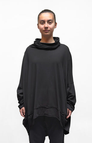 Zilberman - Seamed Cowl Tunic in Black