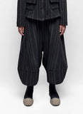 MAMA B Drop Rise Lantern Pant in Pinstripe