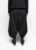 MAMA B Drop Rise Lantern Pant in Pinstripe