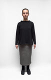 MAMA B Cozy Knit Pencil Skirt in Black