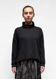 MAMA B - Cozy Hi Low Turtleneck Sweater in Black