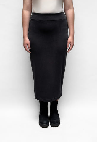 MAMA B Cozy Knit Pencil Skirt in Black