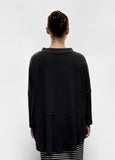 MAMA B - Cozy Mock Neck Onesize Pullover in Black