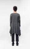 PLU Flared Cotton Mesh Cardigan in Asphalt