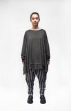 PLU Relaxed Boatneck Top in Asphalt Wash