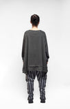 PLU Relaxed Boatneck Top in Asphalt Wash