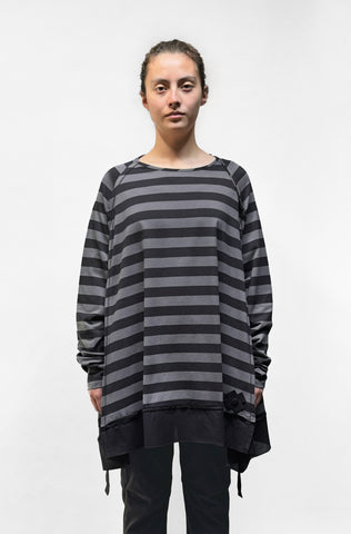 PLU Relaxed Boatneck Top In Stripes