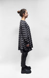 PLU Relaxed Boatneck Top In Stripes