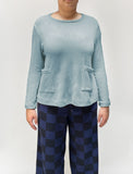 MAMA B Cozy Spring 2 Pocket Top in Anise