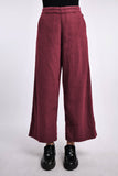 Elemente Clemente Small Waffle Check Wide Leg Pant in Scarlet Red