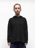 MAMA B Cozy Hooded Pullover in Black