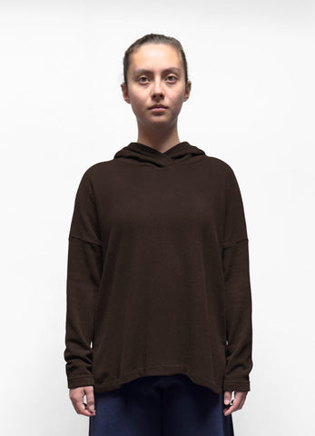 MAMA B Cozy Hooded Pullover in Umber