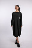 Elemente Clemente French Terry Bubble Dress in Black