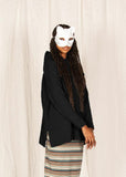 MAMA B Cozy Long Hooded Pullover in Black