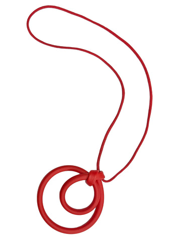 SAMUEL CORAUX Loop Necklace in Red