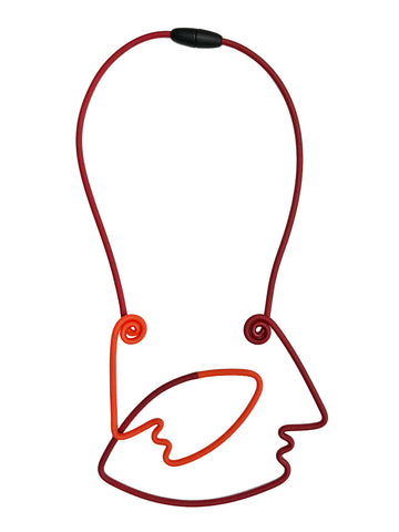 SAMUEL CORAUX Lovers Necklace - Orange and Red