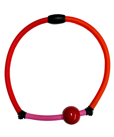SAMUEL CORAUX Circular Necklace with Murano Glass Marble