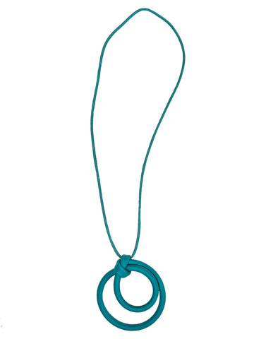 SAMUEL CORAUX Loop Necklace in Teal