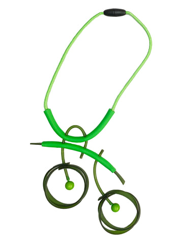 SAMUEL CORAUX "Bicycle" Necklace - Green