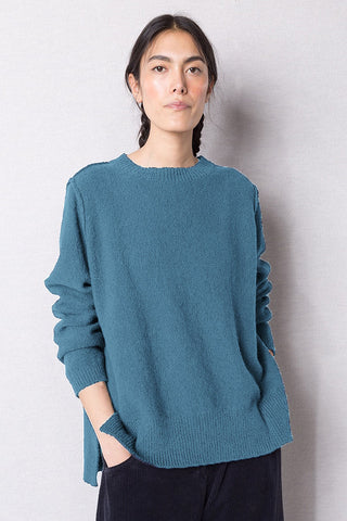 Oska Long Sleeve Knit Pullover in Stream