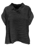 MOTION Parachute Cowl Neck Top in Black