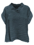 MOTION Parachute Cowl Neck Top in Midnight