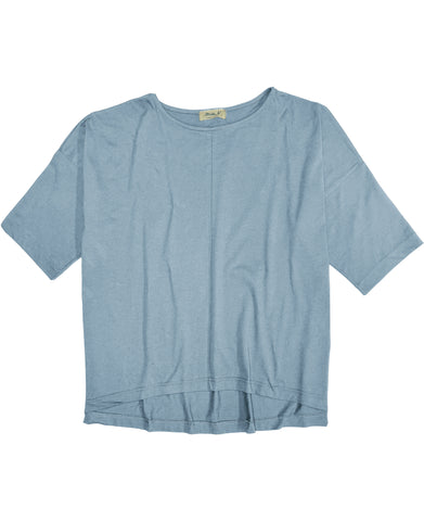 Mama B Relaxed Cotton Tee in Anise