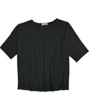 Mama B Relaxed Cotton Tee in Black