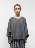 PLU French Terry Oversized Pullover in Asphalt Wash