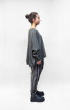 PLU French Terry Oversized Pullover in Black Wash