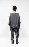 PLU French Terry Oversized Pullover in Black Wash