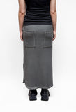 PLU Knit Pencil Skirt in Asphalt Wash