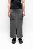 PLU Knit Pencil Skirt in Asphalt Wash