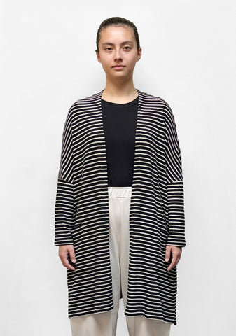 MAMA B -  Cozy Knit Onesize Open Cardigan in Stripes