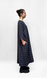 MAMA B - Relaxed Cotton Dress in Blue Check