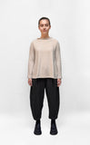 MAMA B Cozy A-line Top in Light Taupe