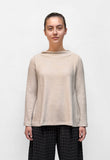 MAMA B Cozy A-line Top in Light Taupe