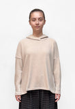 MAMA B Cozy Hooded Pullover in Light Taupe