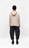 MAMA B Cozy Hooded Pullover in Light Taupe