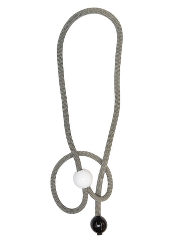 SAMUEL CORAUX Cord Loop Necklace - Grey