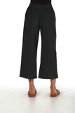 ELEMENTE CLEMENTE Cropped Wide Leg Pant in Black