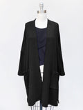 MAMA B - Cozy Knit Onesize Open Cardigan in Black