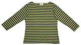 MOTION Boatneck 3/4 Sleeve Striped Tee - Various Colours