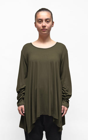 Zilberman - Relaxed Viscose Top in Khaki