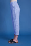 Elemente Clemente Tapered Linen Pants in Dark Blue