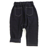 TAMAKI NIIME Drop-rise Denim Pants - Navy/Purple Over Dye with White Stitching - Size 1