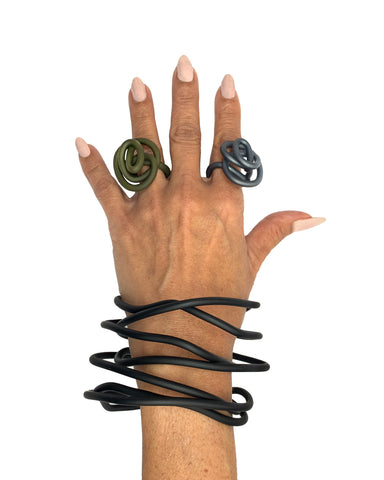 SAMUEL CORAUX Rubber Wire Bracelet