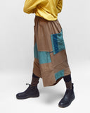 TAMAKI NIIME Drop-rise Cotton Pants - Sand and Turquoise